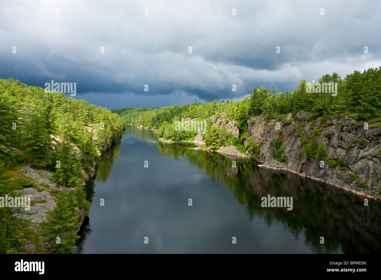 Französisch Fluss, French River Provincial Park, Ontario, Kanada. Stockfoto