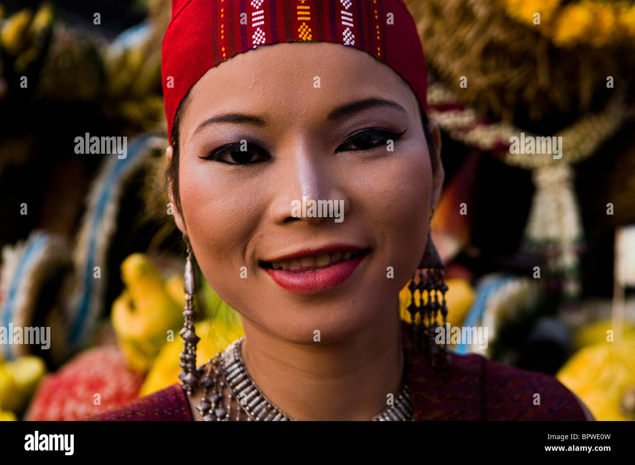Porträt einer Thai Schönheit. Stockfoto