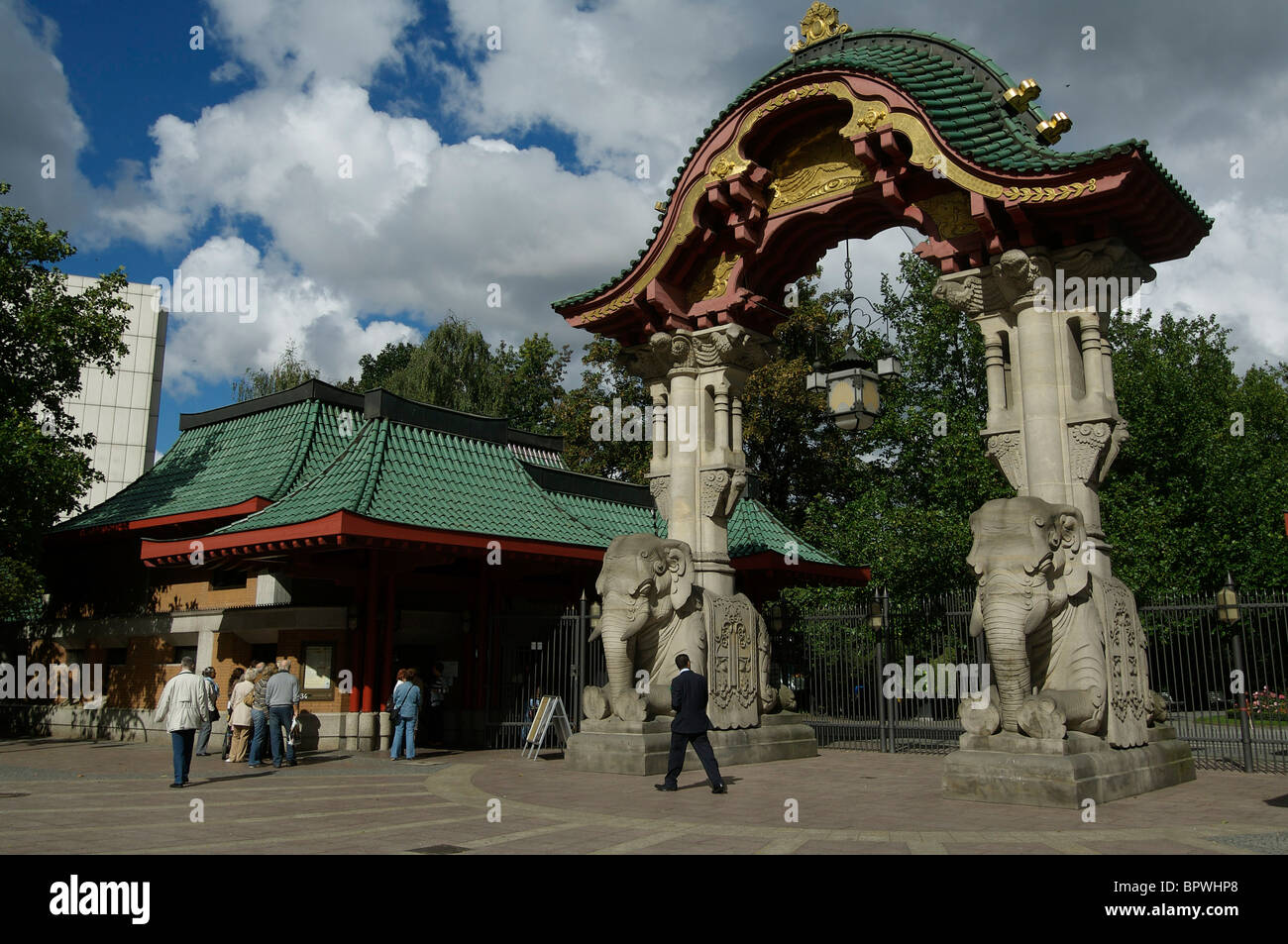 Die Elefanten Tor in Berlin Zoo Eingang der älteste Zoo in Deutschland Stockfoto