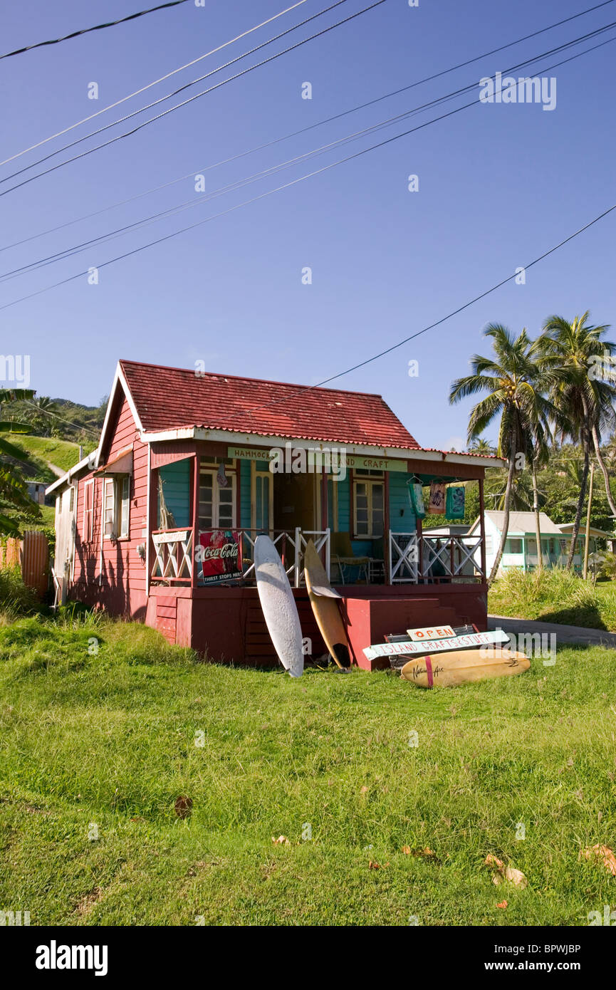 Shop mit touristischen Souvenirs in Bathsheba Stockfoto