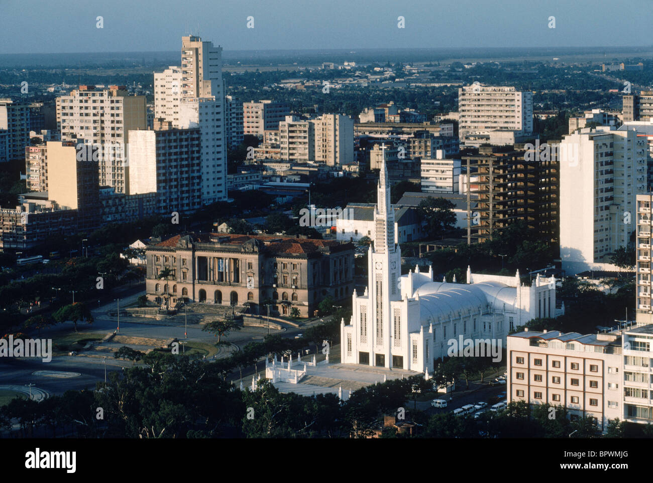 Ansicht der Stadt Maputo, der Hauptstadt von Mosambik Stockfotografie