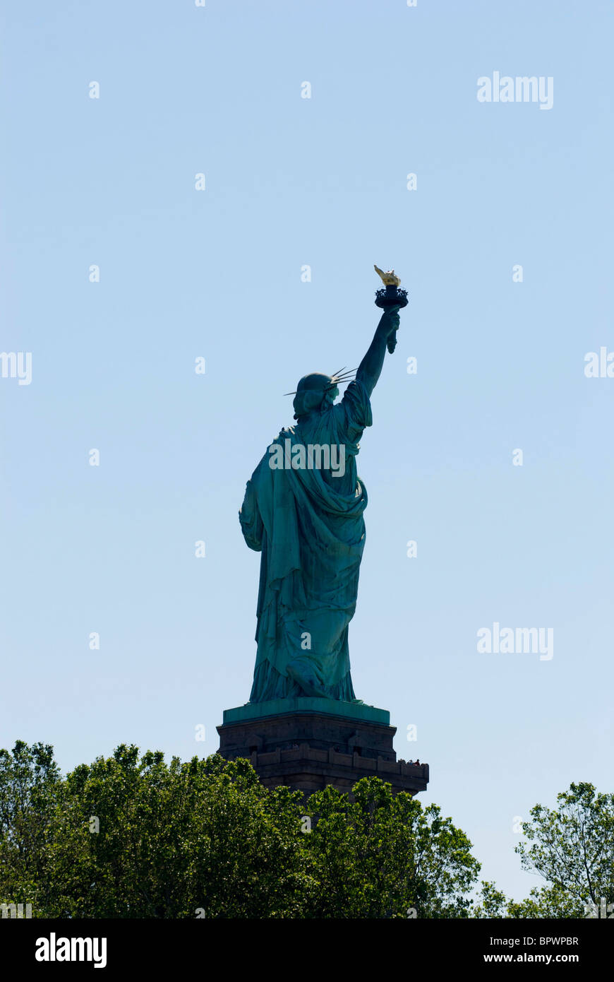 Freiheitsstatue Liberty New York NY historisches Wahrzeichen gegeben nach Amerika durch die Franzosen um ihre Unabhängigkeit zu markieren. 04. Juli. Stockfoto
