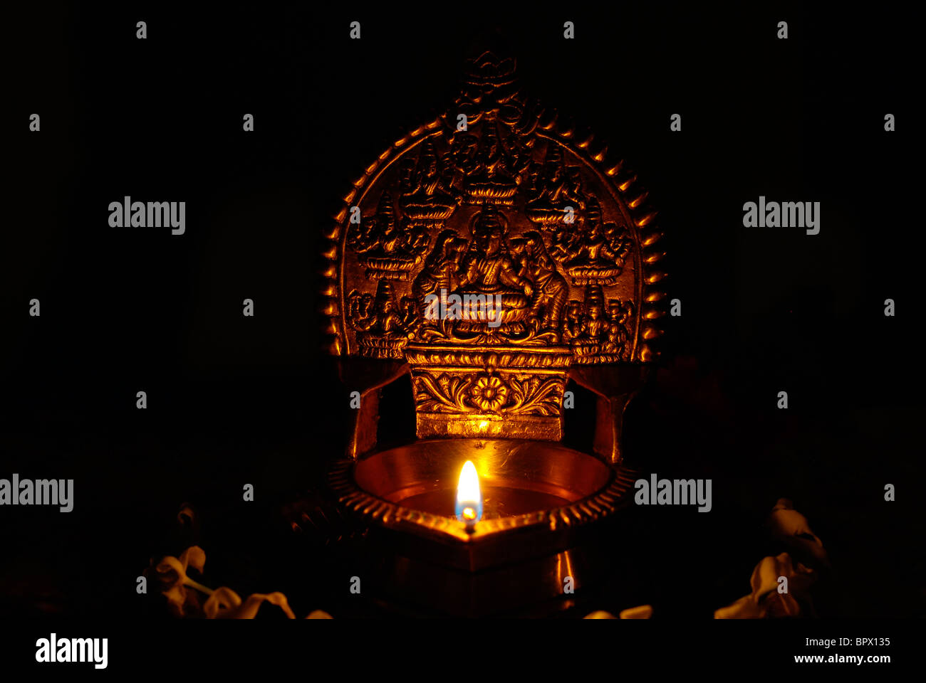Öl-Lampe; verwendet für hindu-Götter verehren Stockfoto