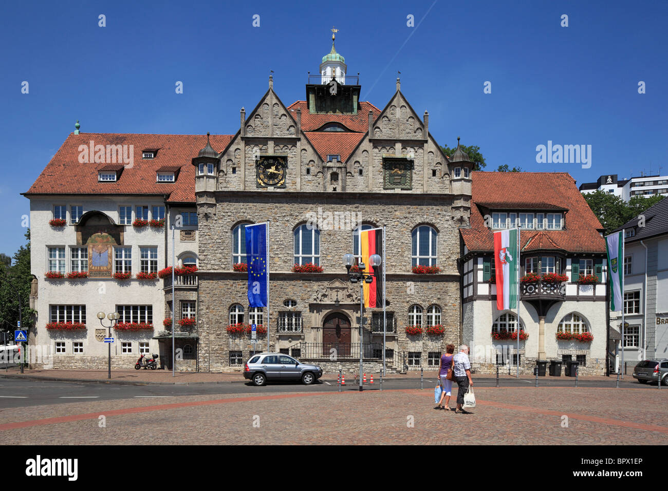 Rathaus in Bergisch Gladbach, Bergisches Land, Nordrhein-Westfalen Stockfoto