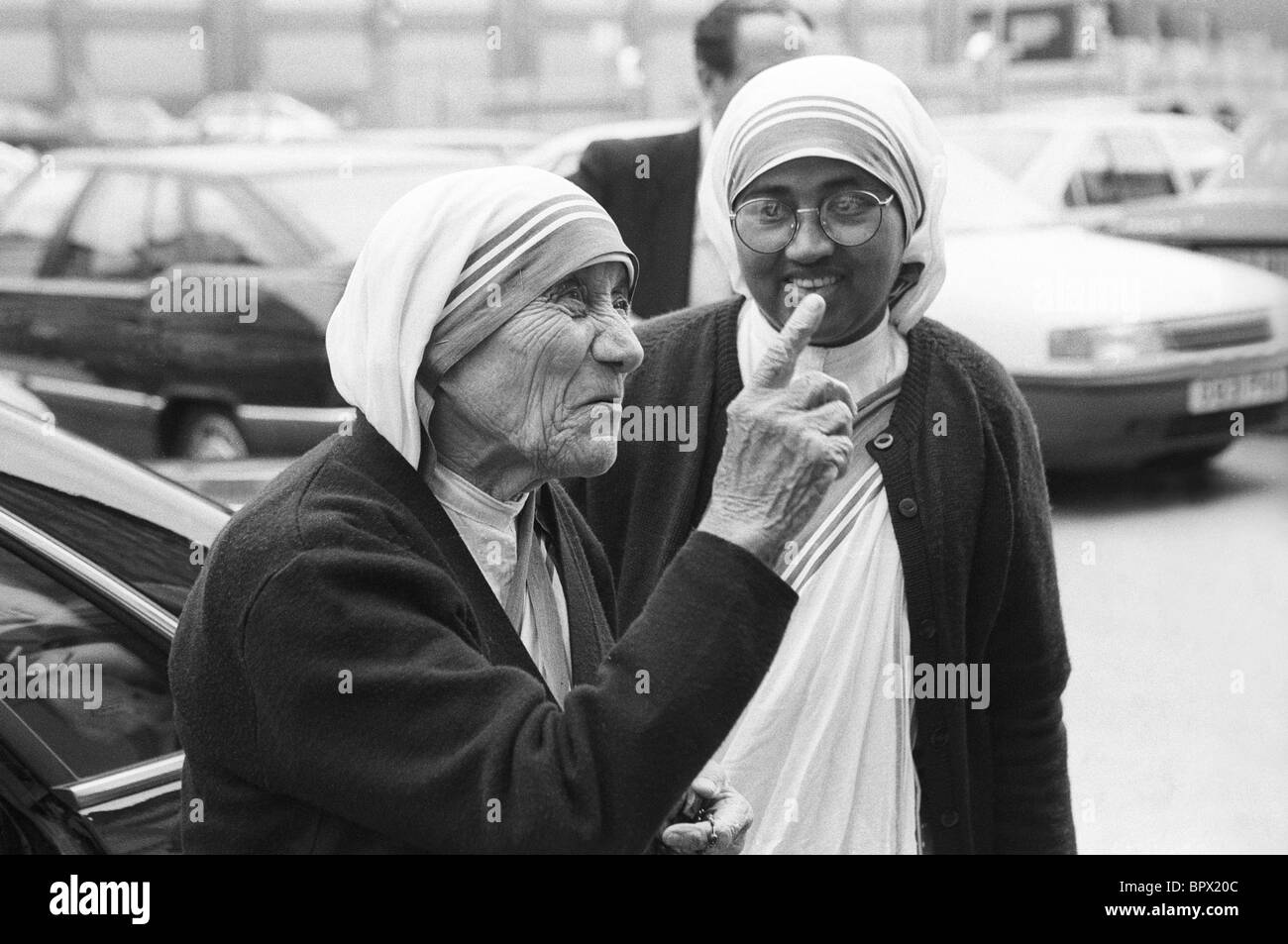 Mutter Teresa von Kalkutta in Birmingham England Großbritannien 1992 Bild von David Bagnall. Stockfoto