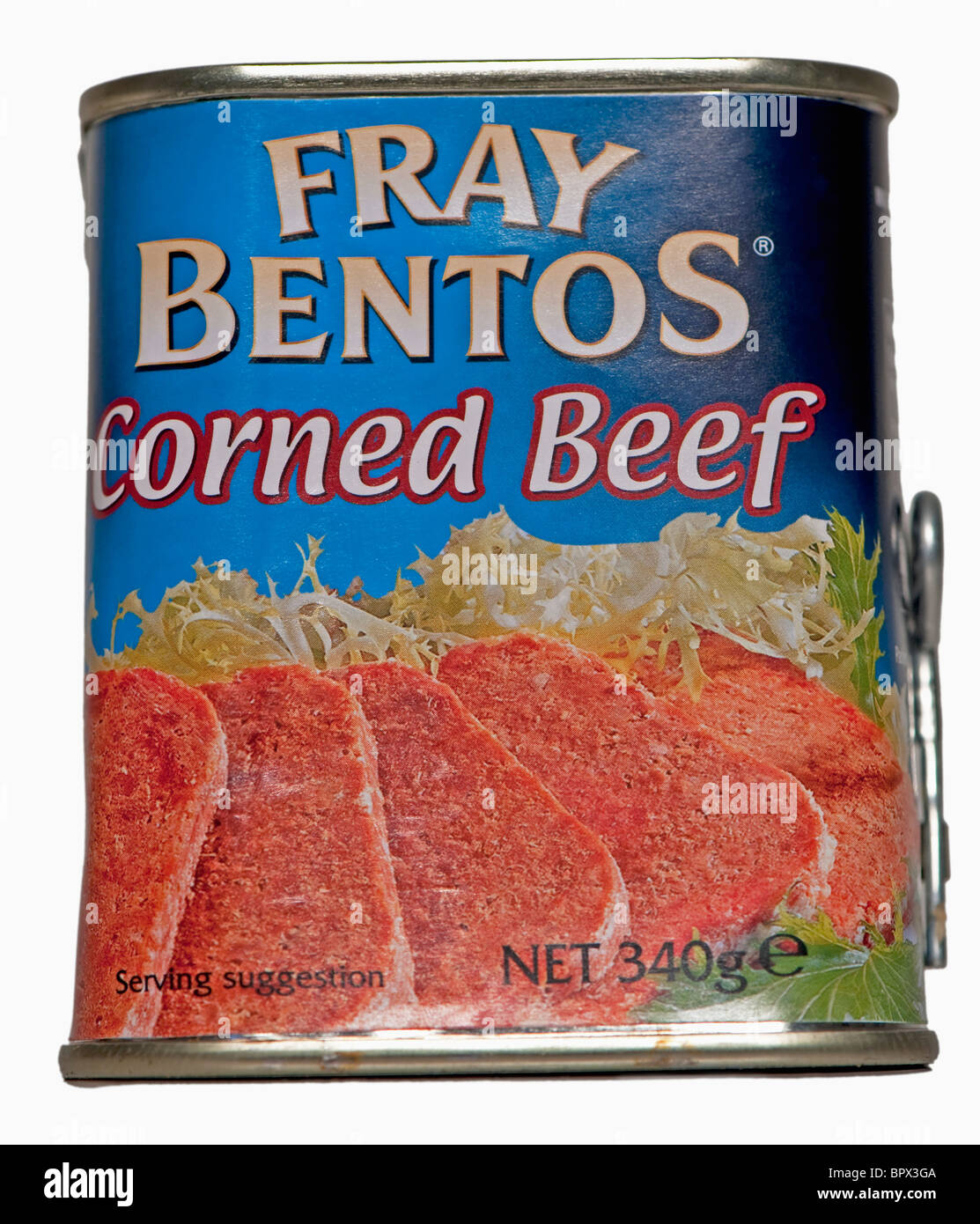 Fray Bentos Dose corned beef. Produzieren von Brasilien. Stockfoto