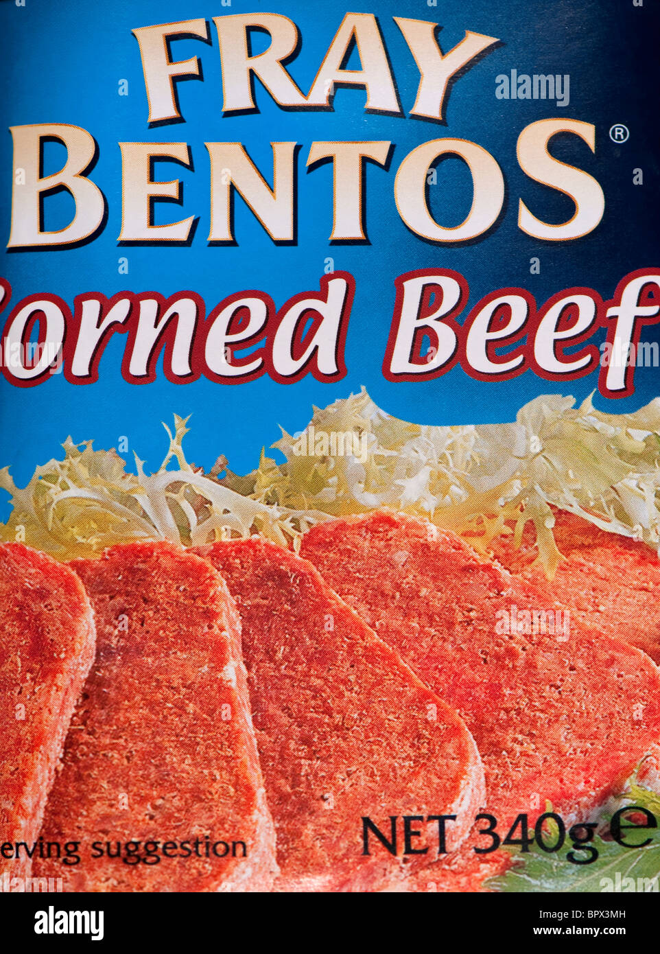 Fray Bentos Dose corned beef. Produzieren von Brasilien. Stockfoto