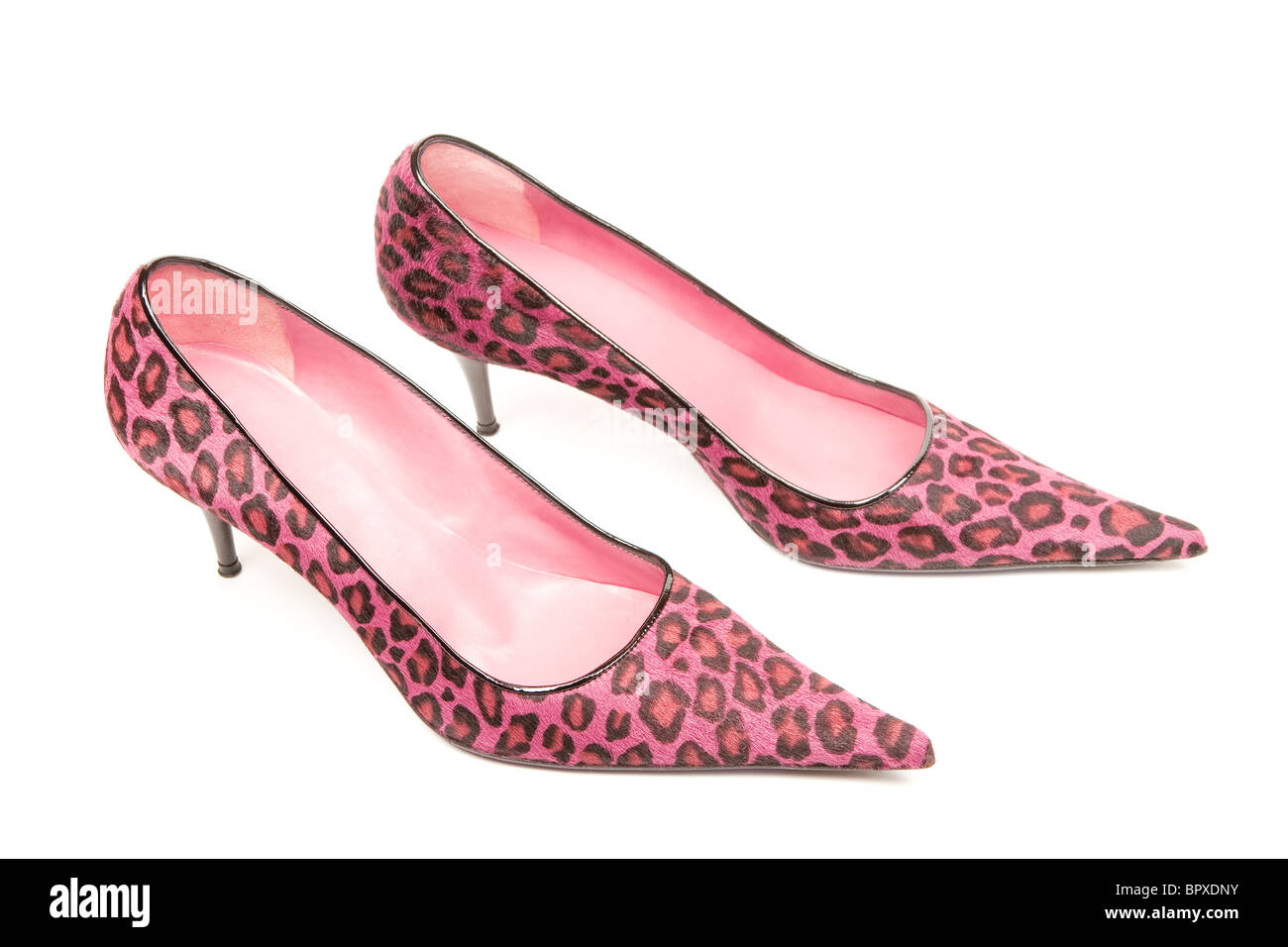 Leopard print Schuhe. Stockfoto