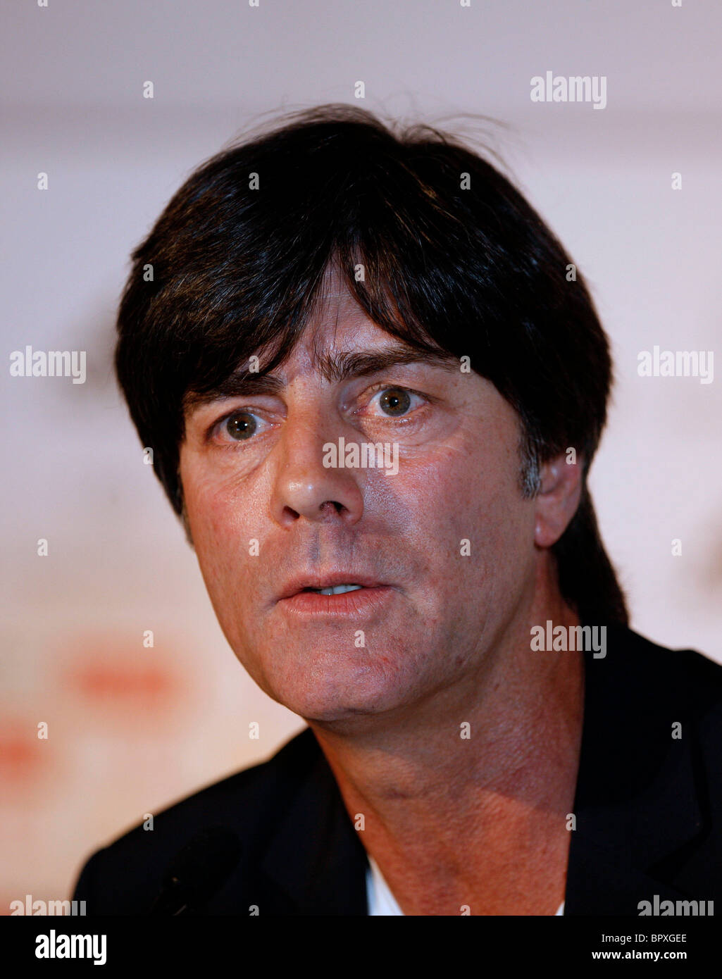 Der Trainer der deutschen Nationalfootball Joachim Loew während einer Pressekonferenz Stockfoto