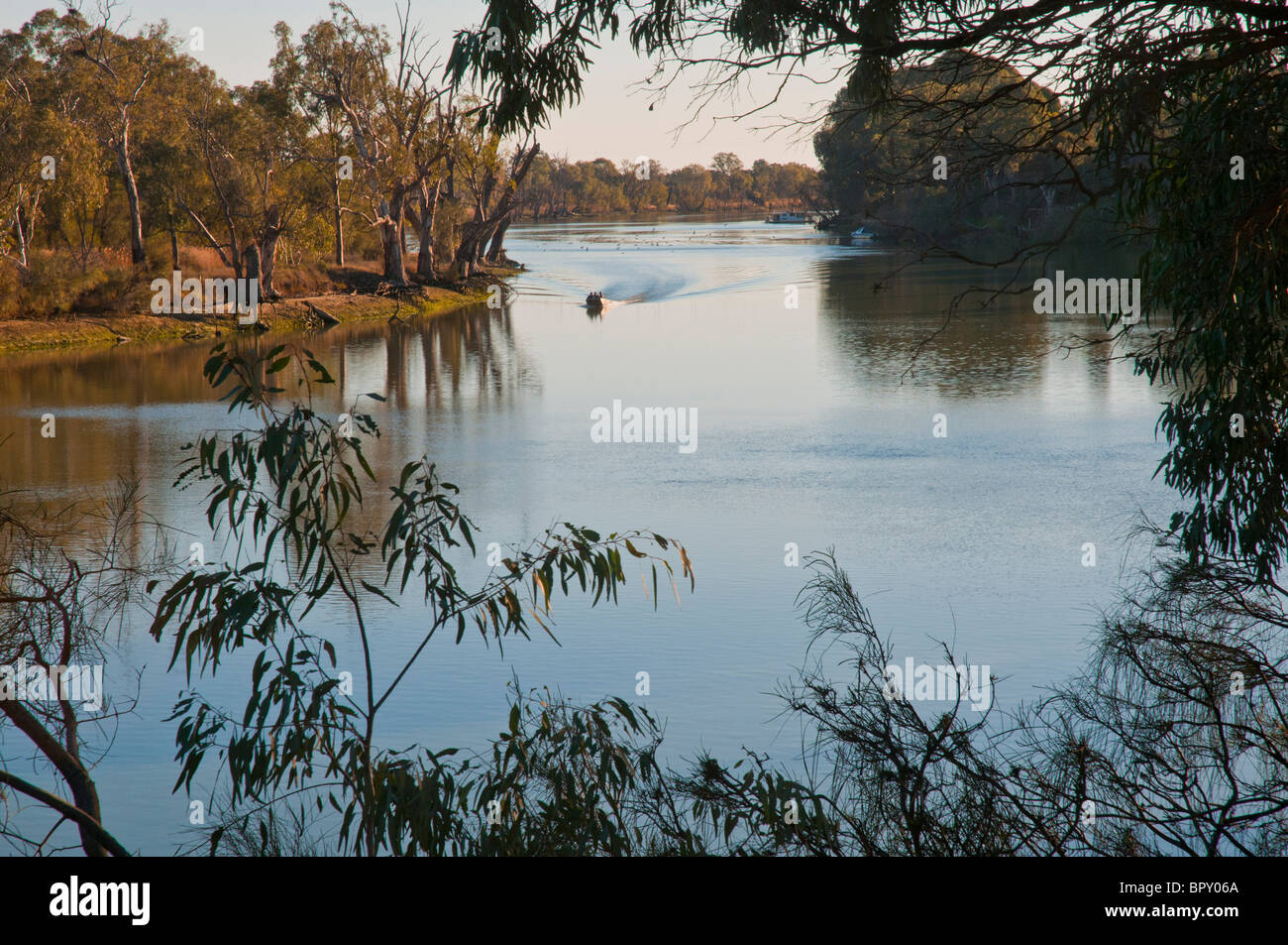 Der Murray River in der Nähe von Mildura, Victoria, Australien Stockfoto