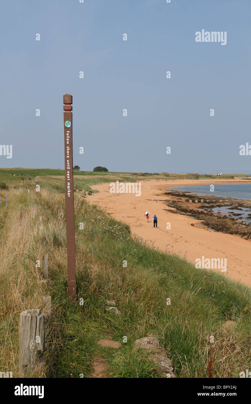Strand am Küstenweg Fife Schottland September 2010 Stockfoto