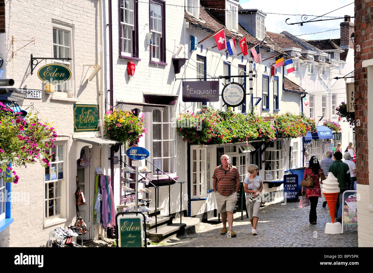 Quay Street Lymington Hampshire England UK Stockfoto