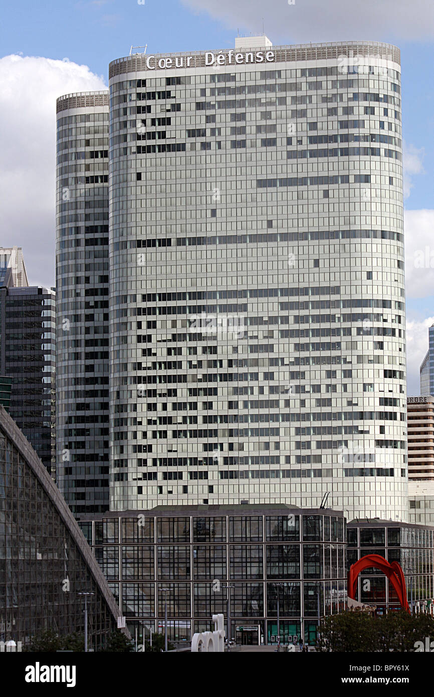 Coeur Défense, Bürogebäude in La Defénse, Paris. Stockfoto