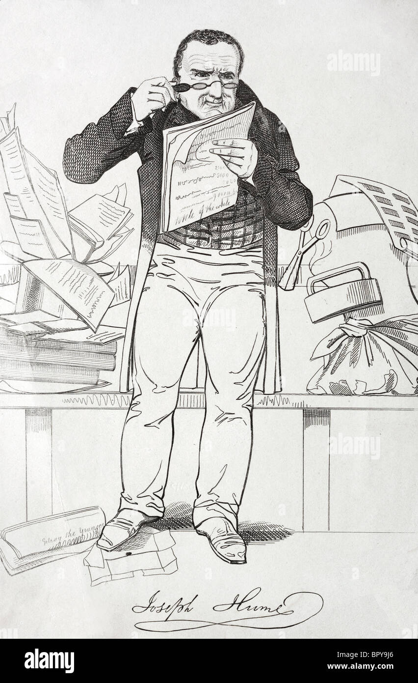 Joseph Hume (1777-1855). Schottische geboren und Edinburgh ausgebildeten Arzt, Politiker und Sozialreformer und MP. Stockfoto