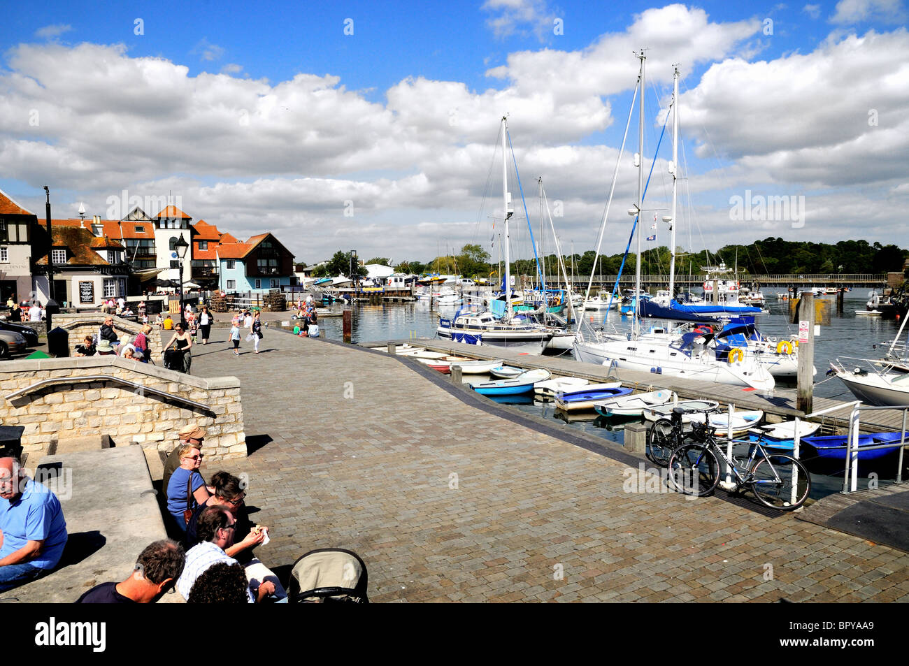 Kai an der Lymington Hampshire in England Stockfoto