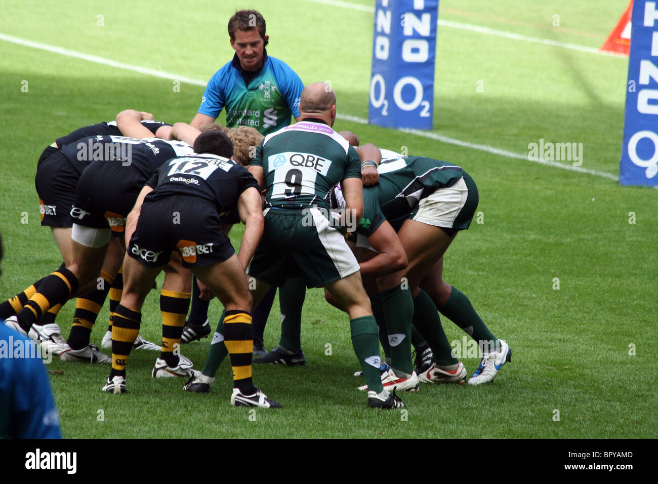 London Wasps spielen an der Middlesex Charity 7, Twickenham London Irish Stockfoto