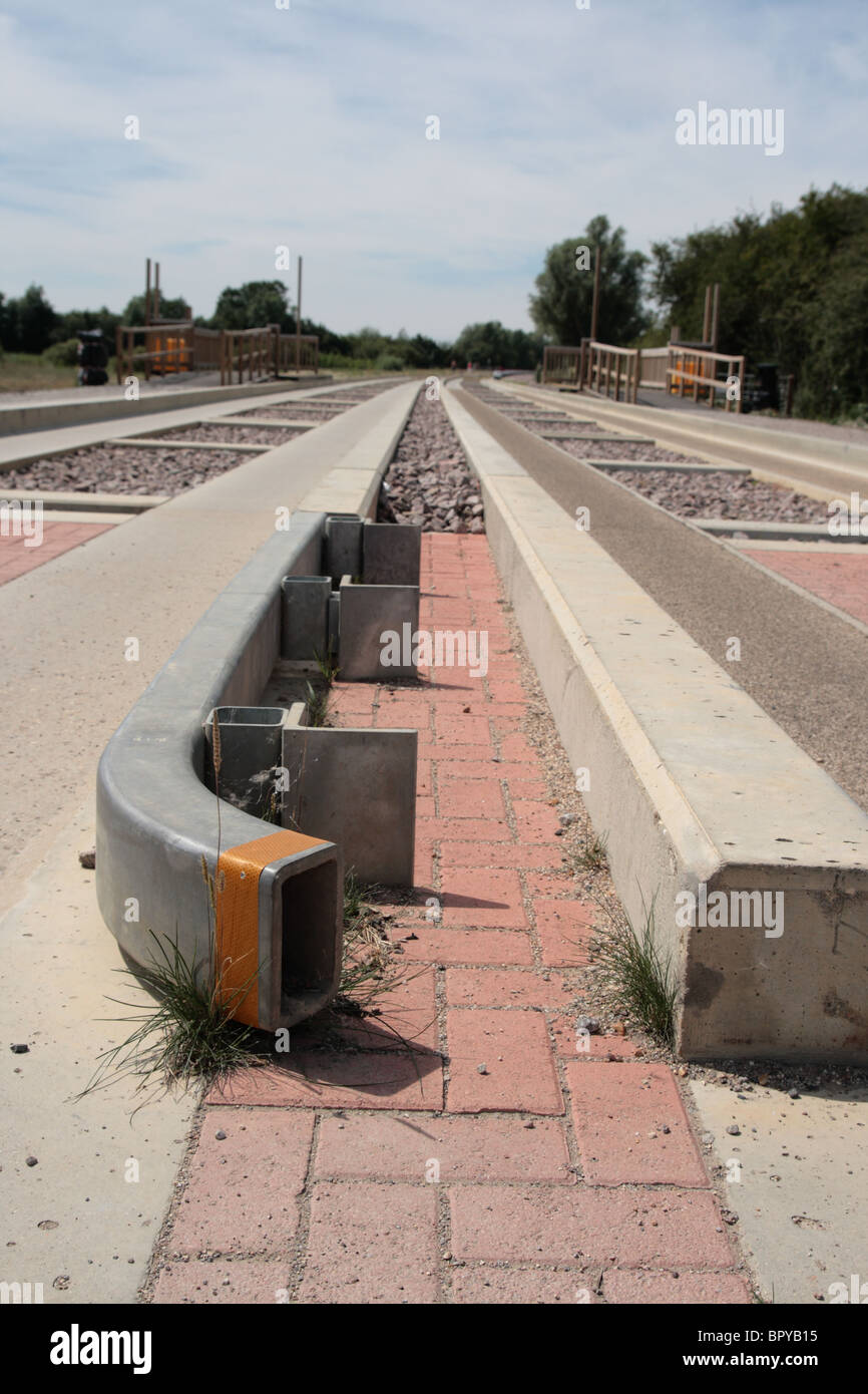 Geführte Bus Weg Fen Drayton Stockfoto