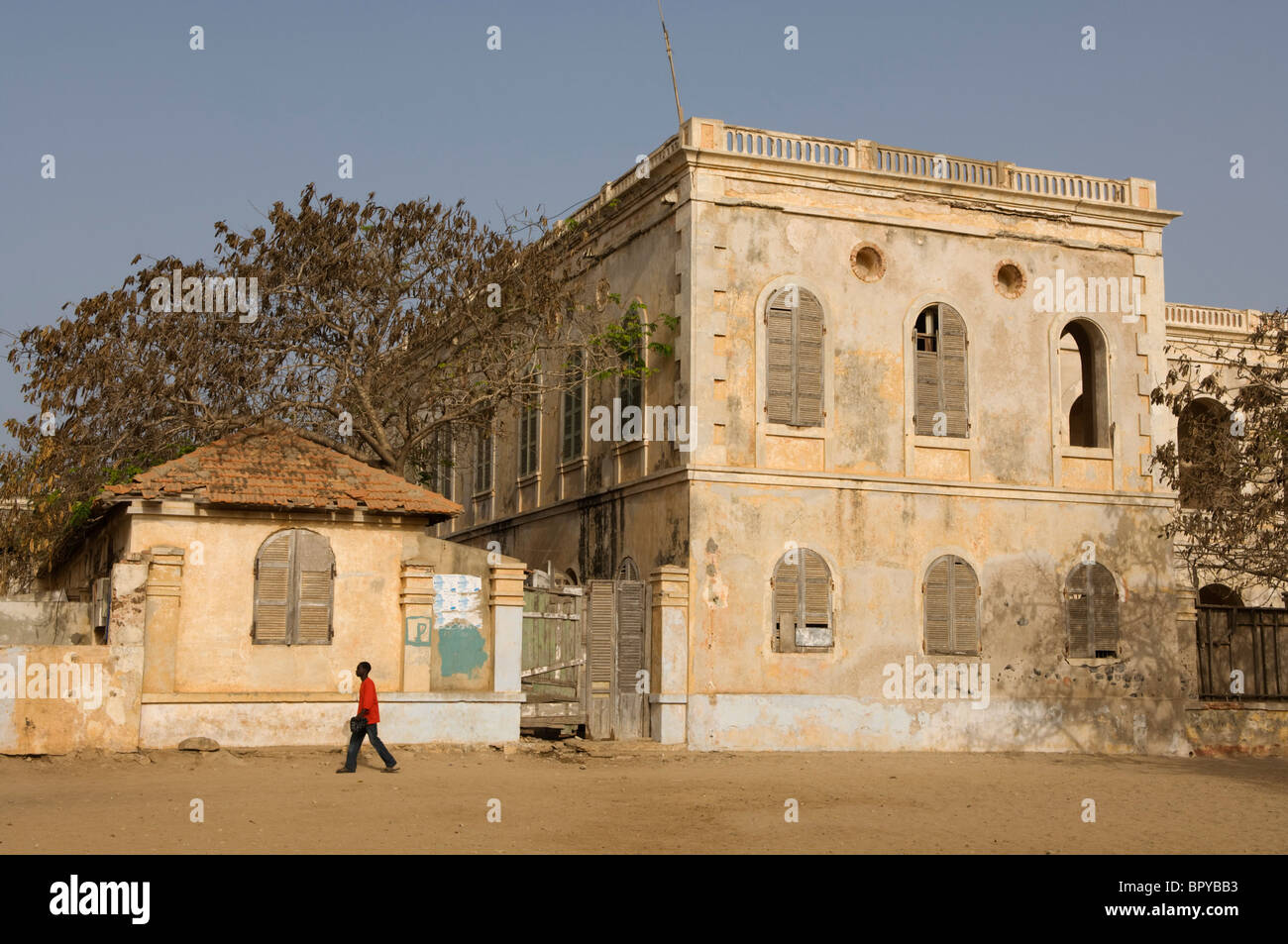 Relais de l ' Espadon, altes Hotel im Kolonialstil, ehemaligen Wohnhaus des französischen Gouverneurs, die Insel Gorée, Senegal Stockfoto