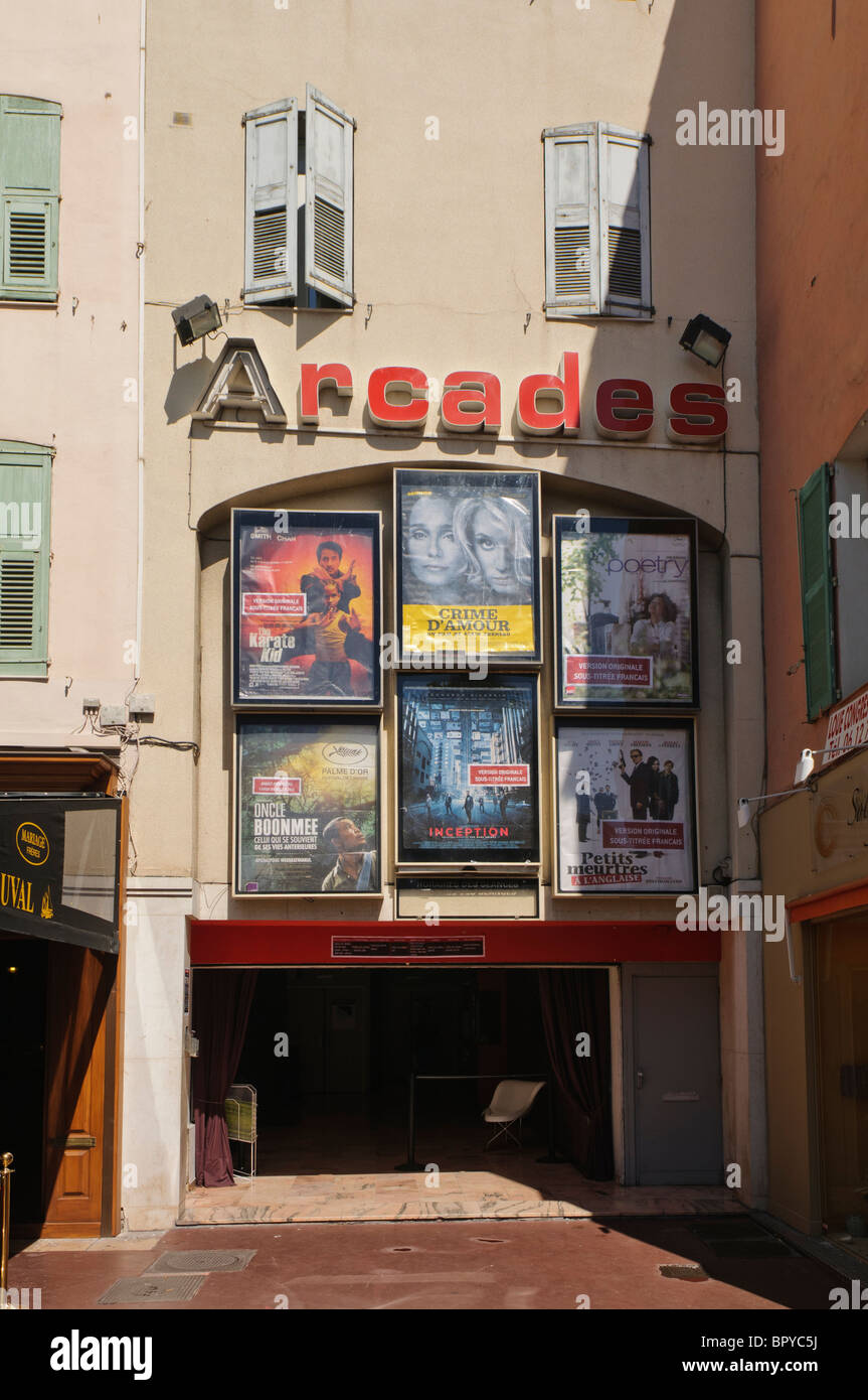 Arkaden Kino, Cannes Stockfoto