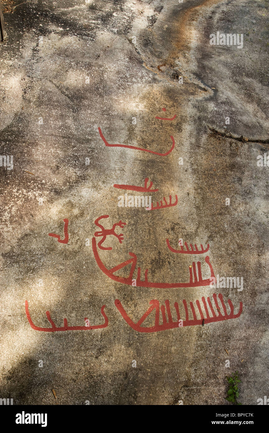 Petroglyphen (Felsritzungen) Stockfoto