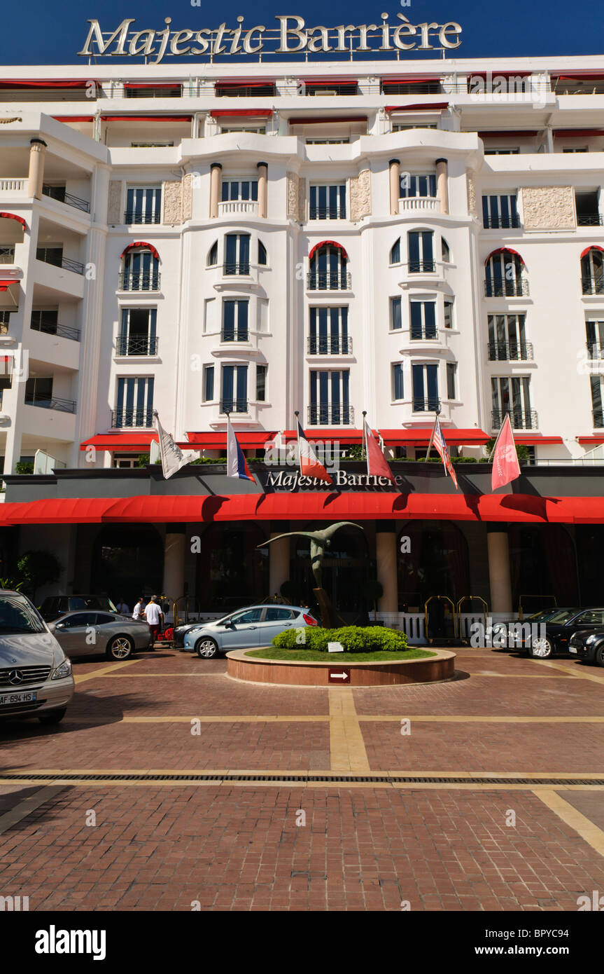 Majestic Barrière Hotel, Cannes Stockfoto