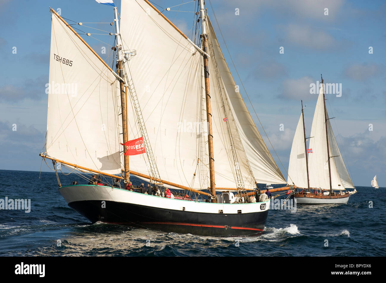 Segelschiffe in "Tall Ship Race" Kristiansand Norwegen 2010 Stockfoto