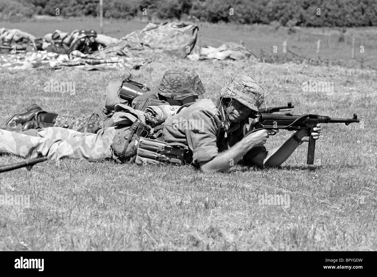 Soldaten der Waffen-SS SS in der Normandie 1944 Stockfoto