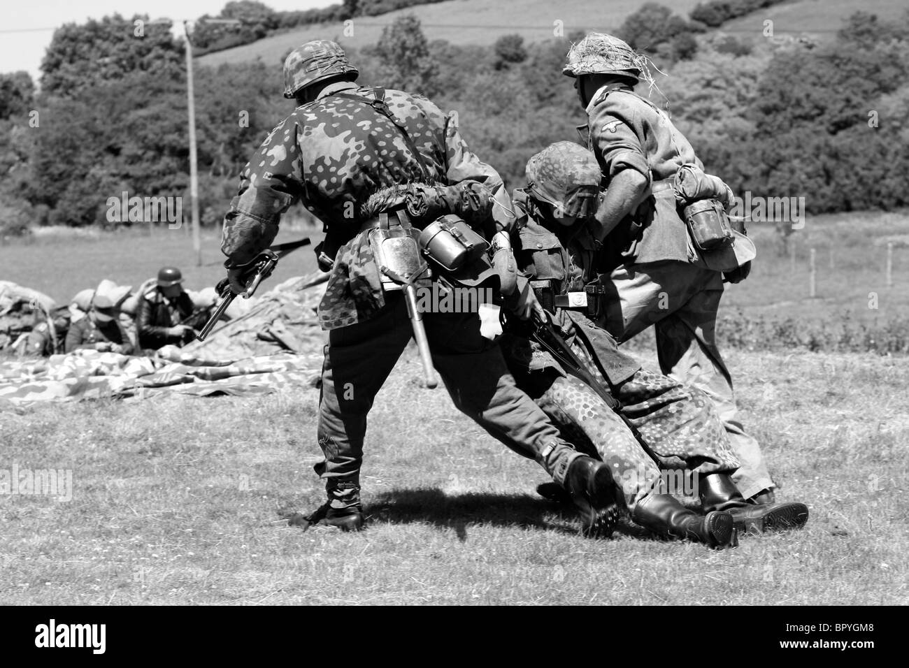 Soldaten der Waffen-SS SS in der Normandie 1944 Stockfoto