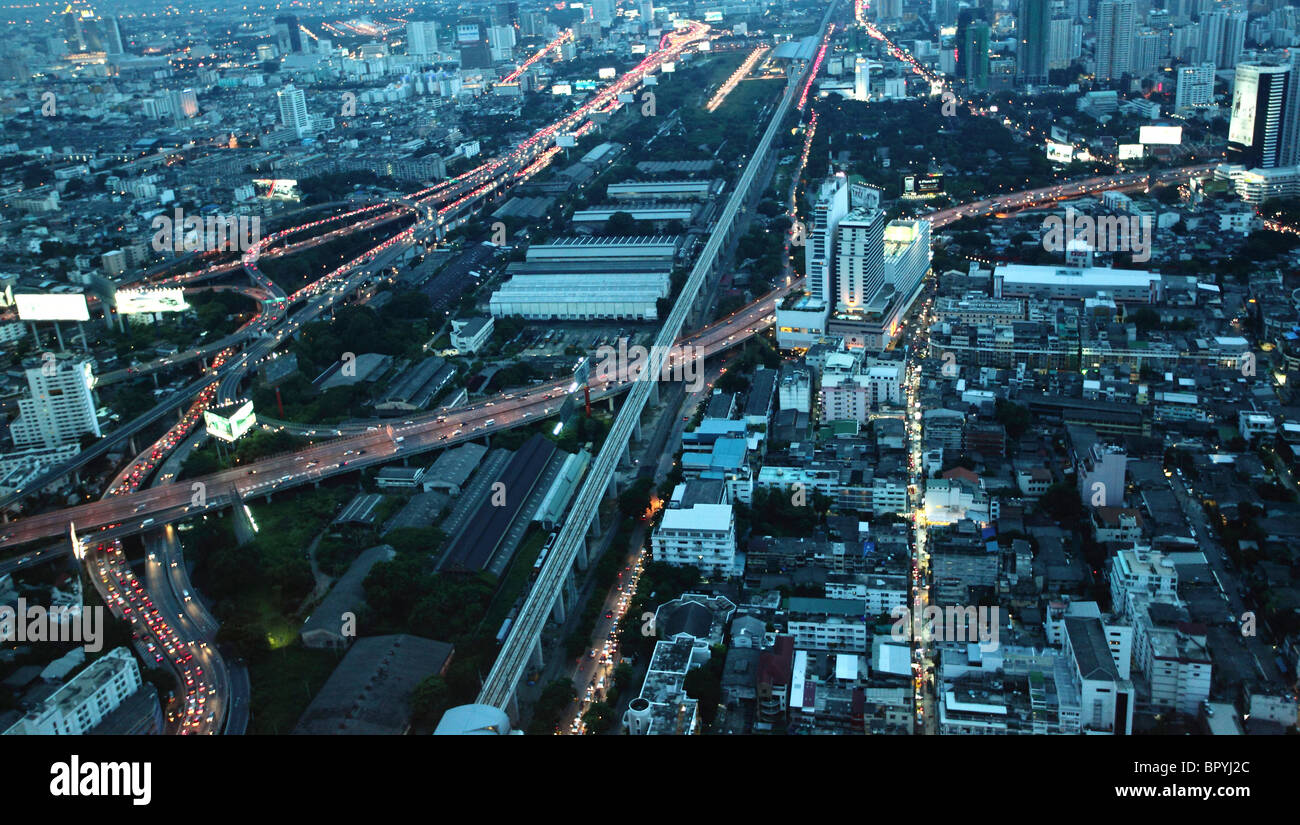 Bangkok klassische Nacht Ansicht Hintergrund Stockfoto