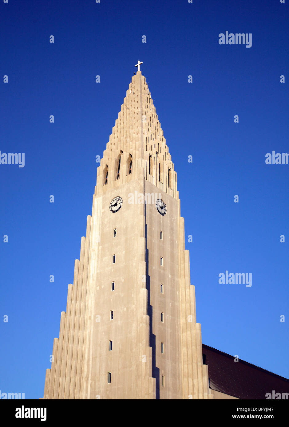 Island-Reykjavik-Kathedrale Stockfoto