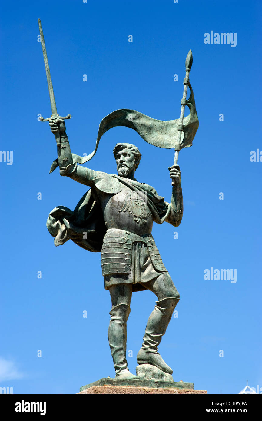 Denkmal für Pedro Estopiñan Eroberer von Melilla. Melilla.Spain. Stockfoto