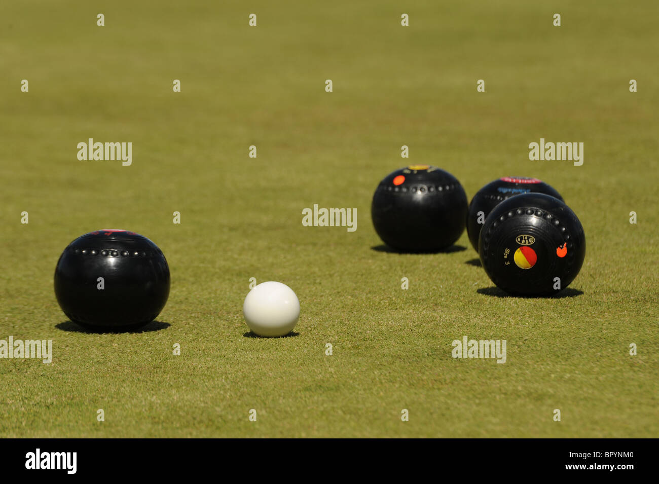 Lawn Bowls Stockfoto