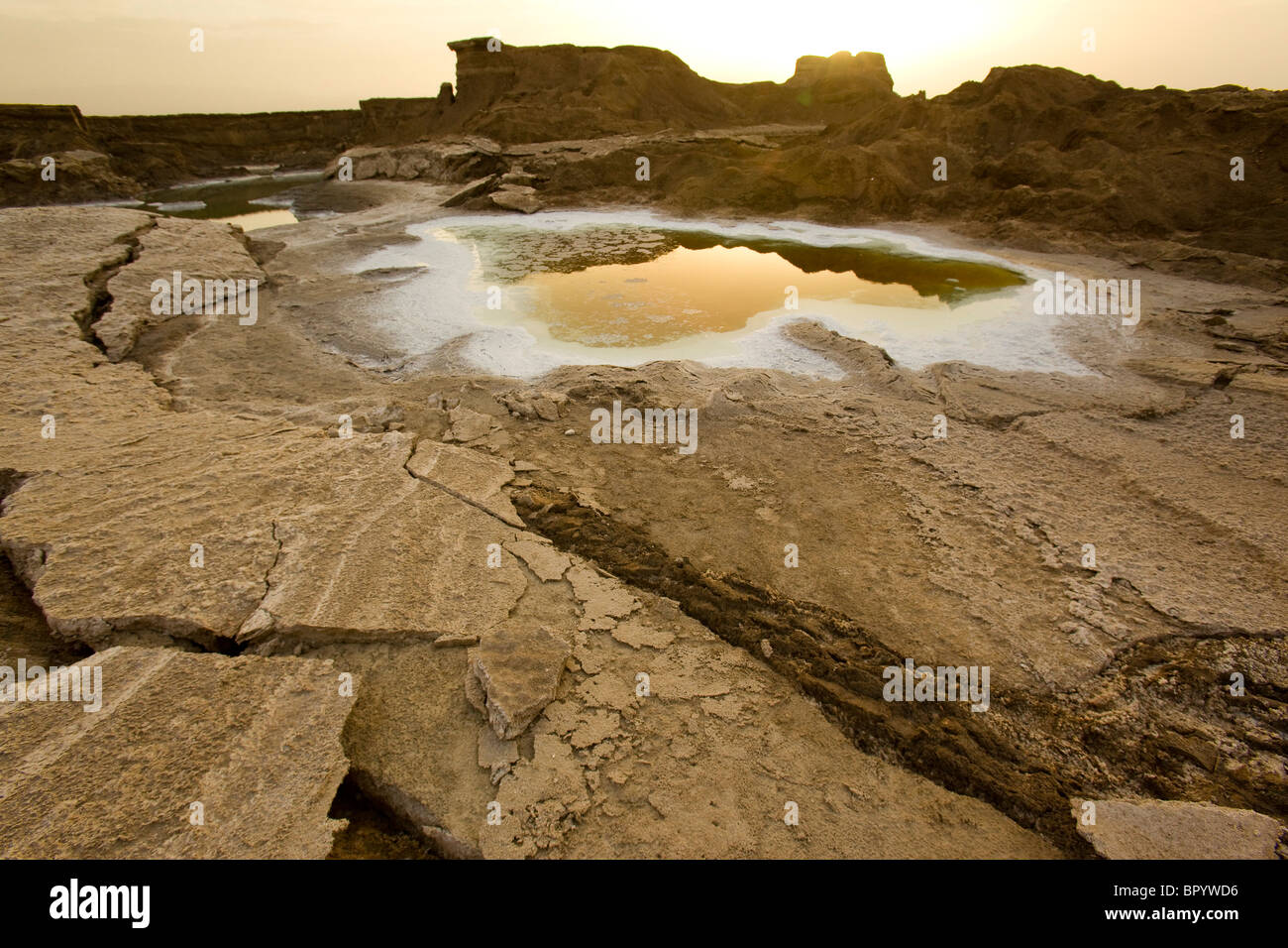 Foto von der Landschaft des Toten Meeres Stockfoto