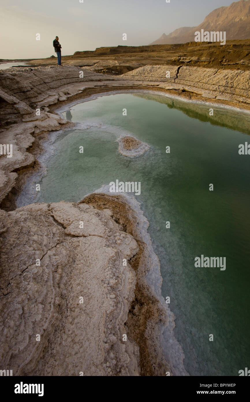 Foto von der Landschaft des Toten Meeres Stockfoto