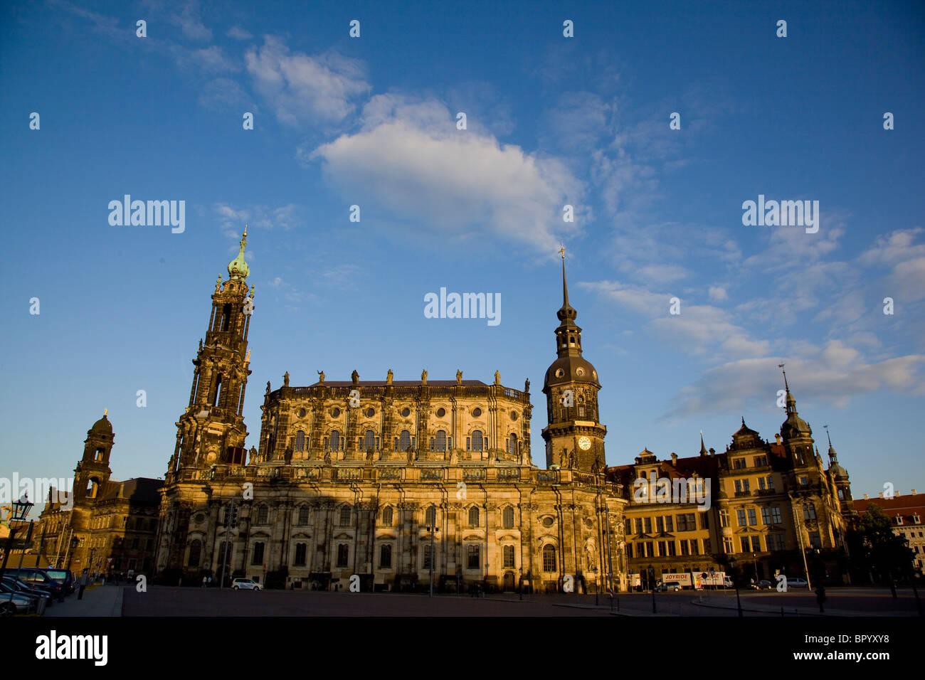 Foto von einer alten Kathedrale in Dresden Deutschland Stockfoto