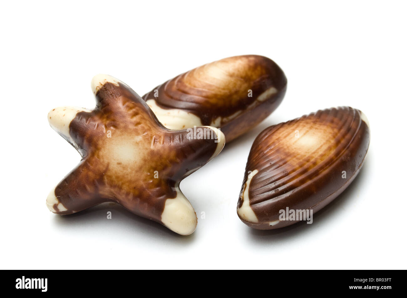 Drei Wasserpflanzen Sortimente isoliert auf weißem Hintergrund Stockfoto