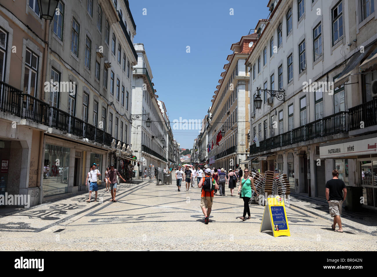 Rua Augusta in Lissabon, Portugal Stockfoto