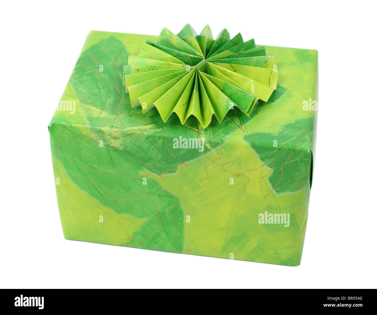 Geschenkbox isoliert auf weißem Hintergrund Stockfoto