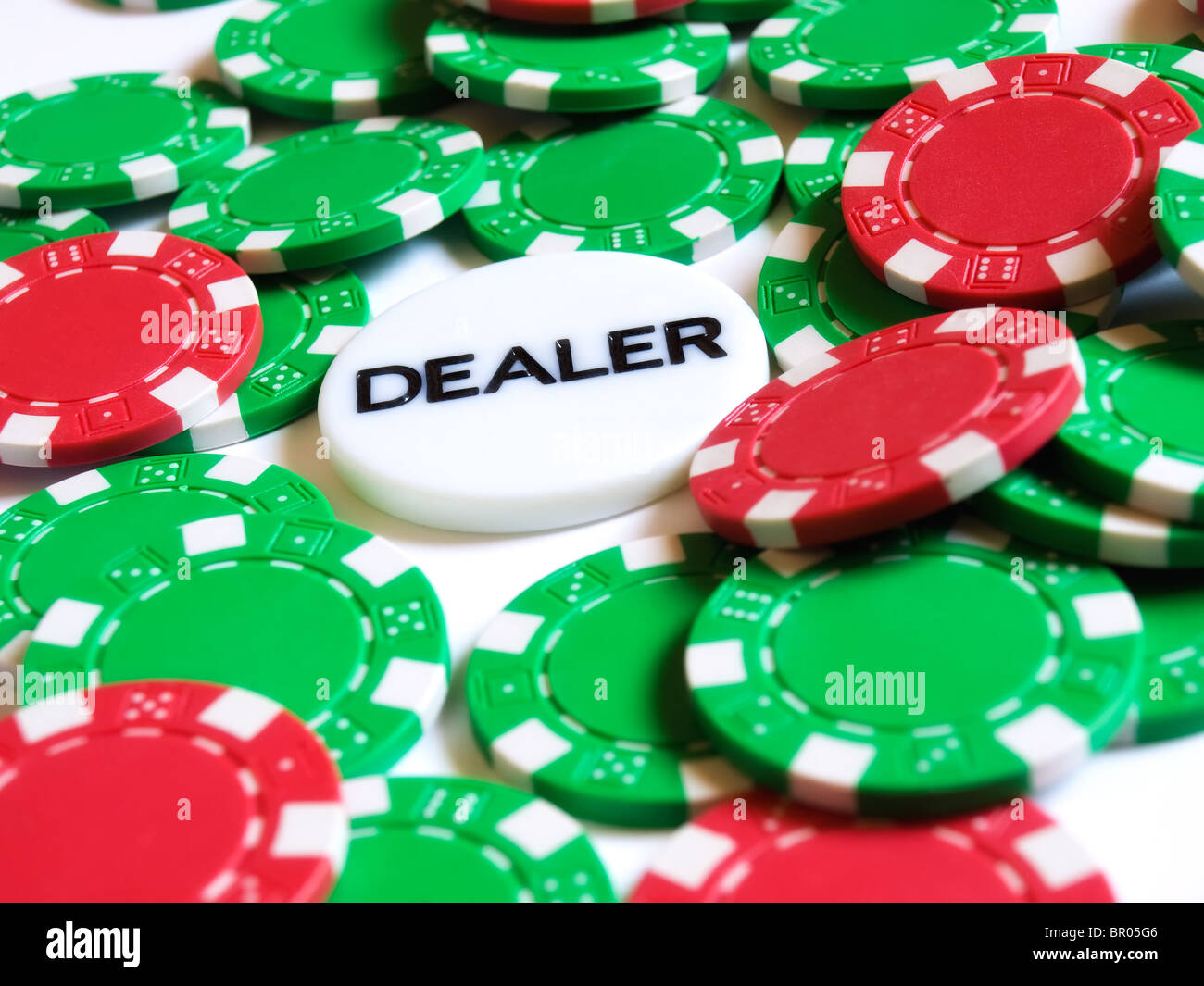 Konzeptbild stellen Berufe oder Karriere in der Welt der Glücksspiele oder Risiko Kapitalanlage. Stockfoto