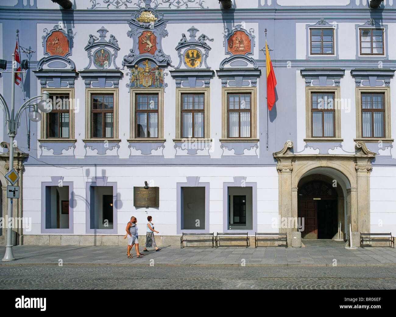 Ceske Budejovice, Tschechische Republik. Rathaus Stockfoto