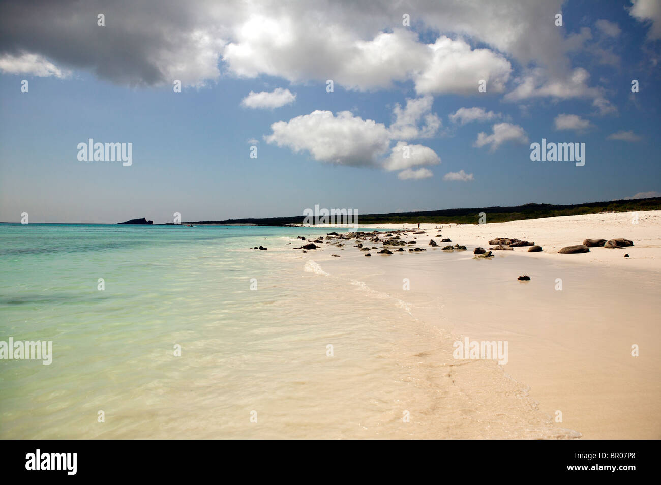 Galapagos Inseln-Strand in der Nähe des Äquators Stockfoto