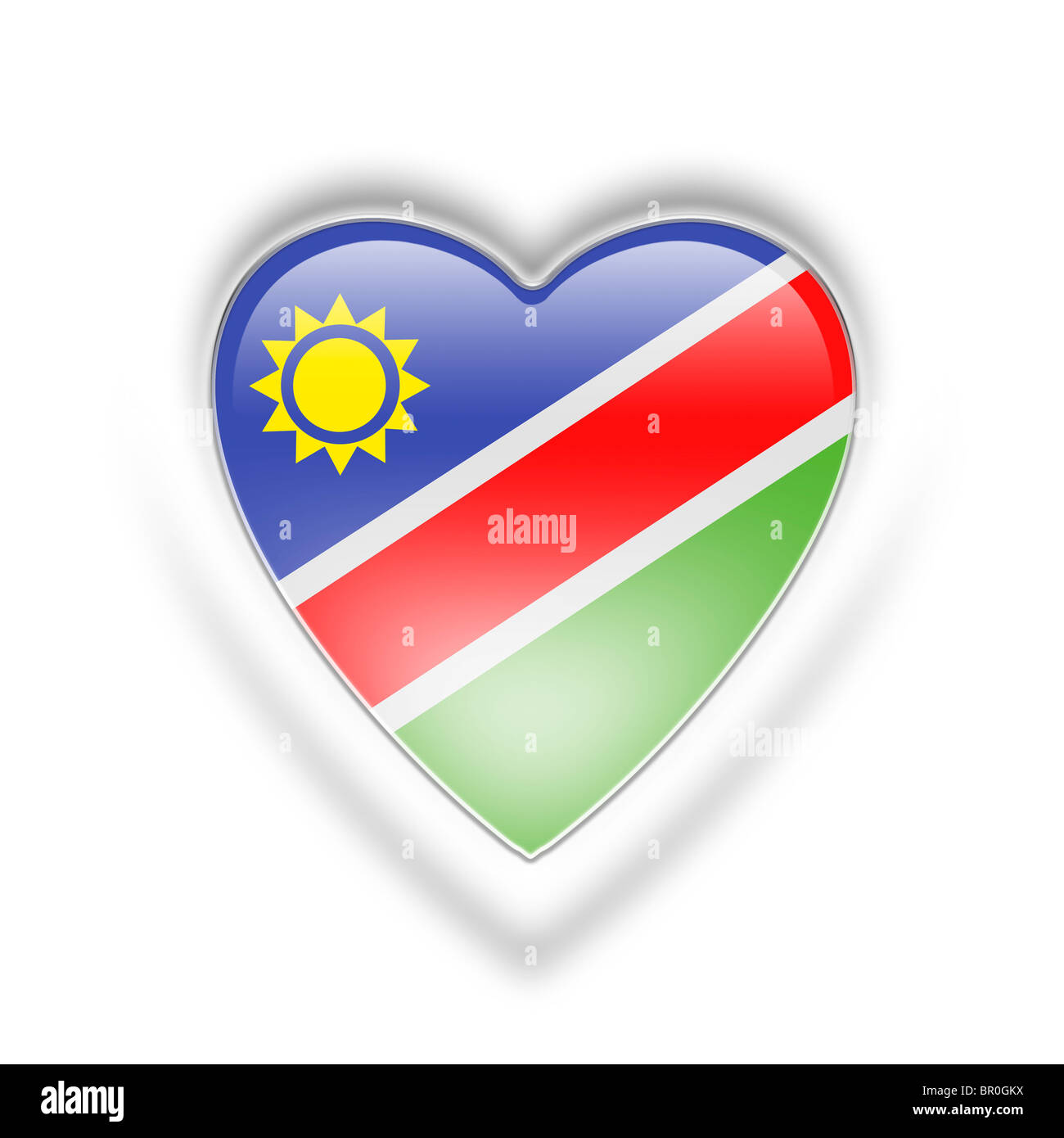 Namibia Flagge Stockfoto