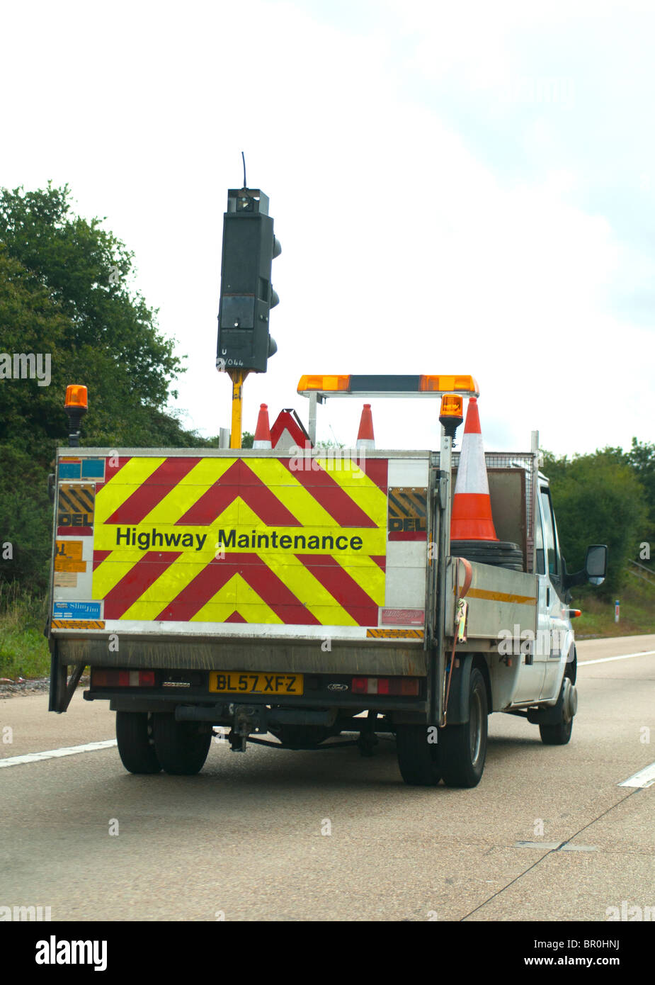 Autobahnen Wartung Fahrzeug Stockfoto