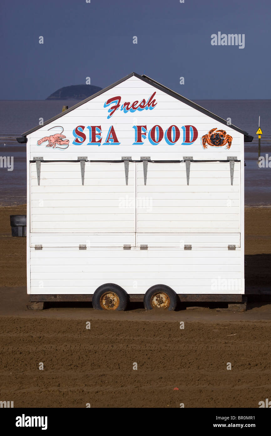 Sea Food Stall Weston Super Mare Beach Somerset England UK Stockfoto