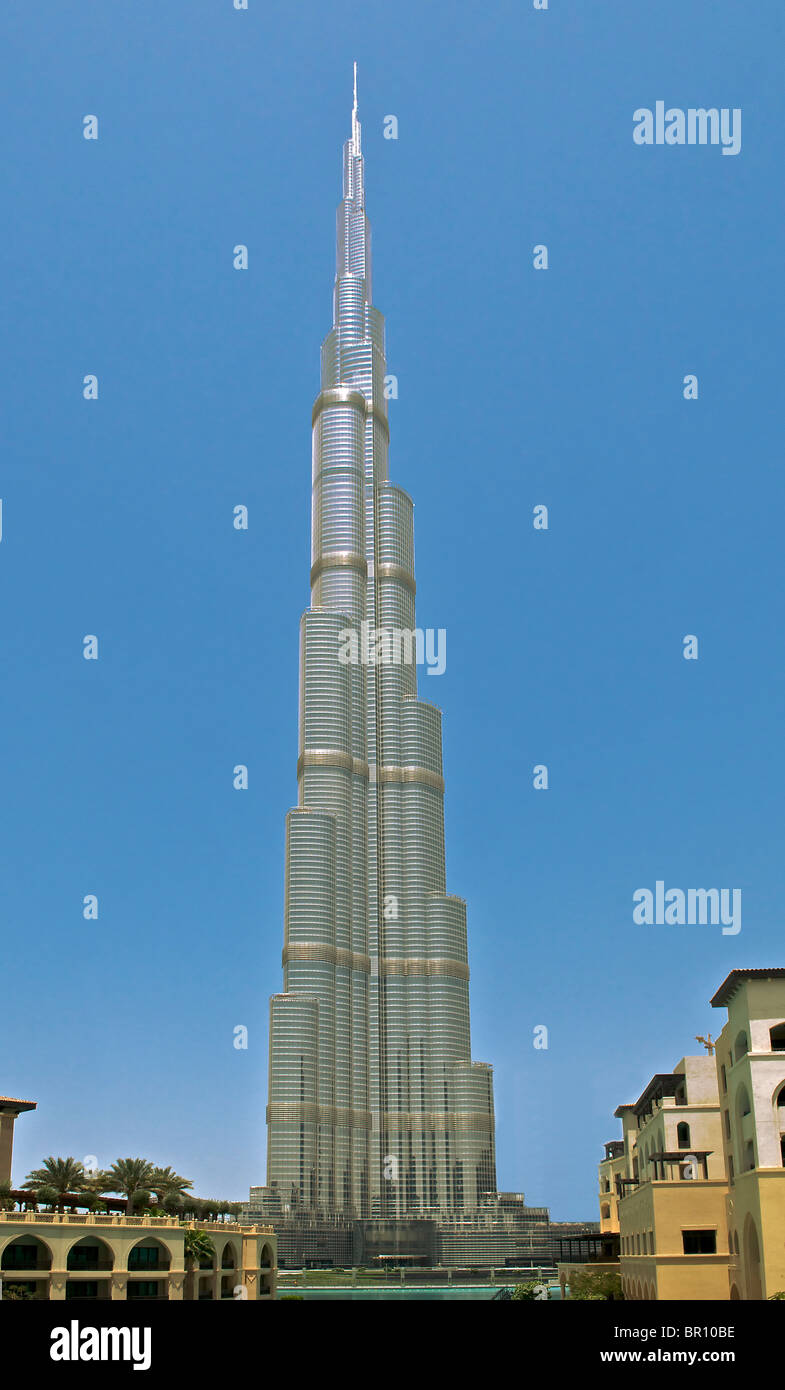 Burj Khalifa das höchste Gebäude der Welt Dubai VAE Stockfoto