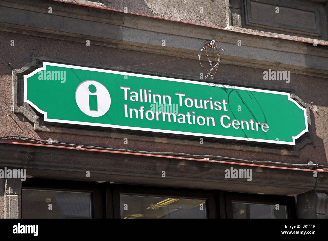 Tourist Information Centre in Tallinn Zeichen für Touristen in Tallinn, Estland Stockfoto