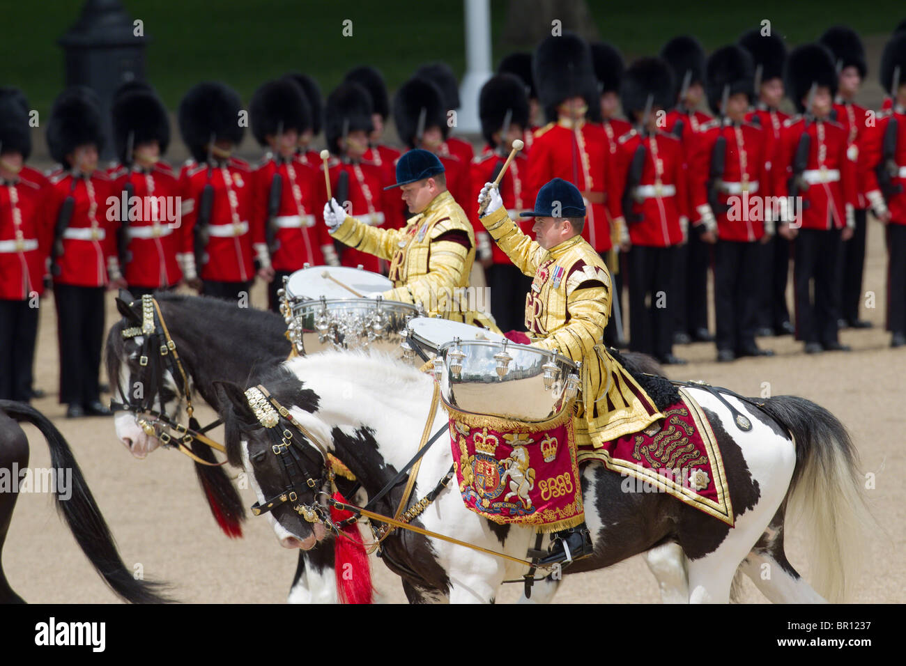 Montierten Bands von der Household Cavalry. "Trooping die Farbe" 2010 Stockfoto