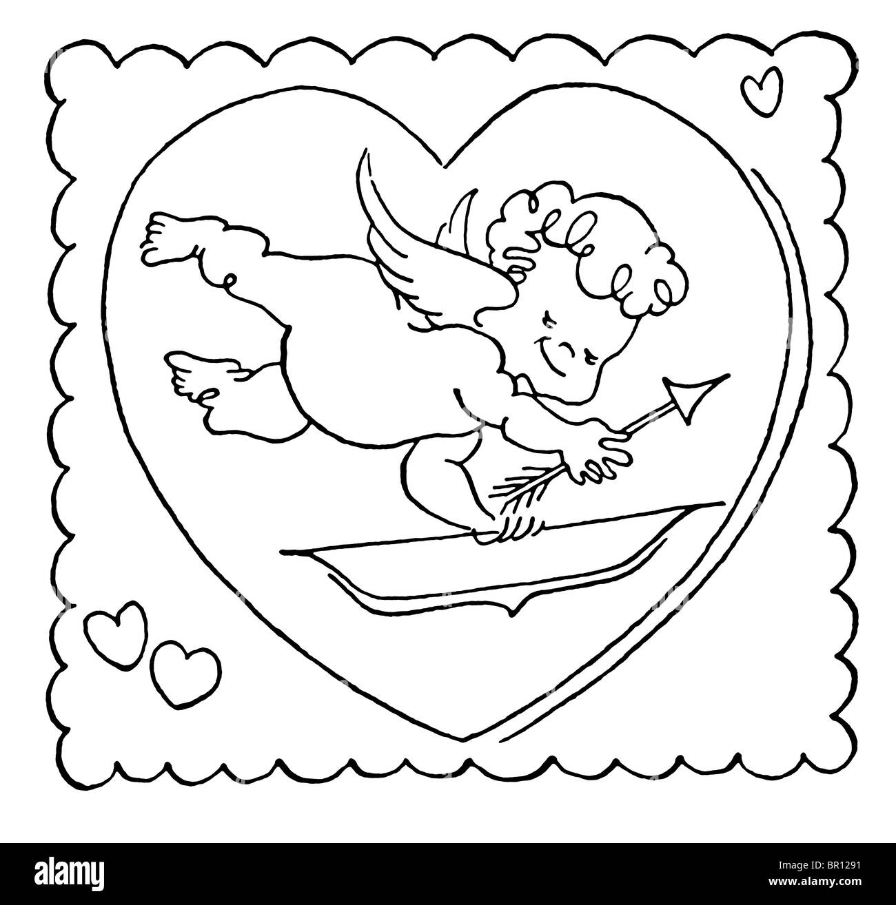 Eine Cartoon-Illustration ein Valentine Stockfoto