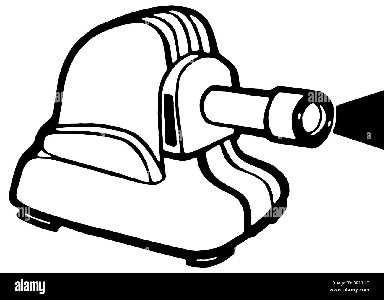 Eine schwarz-weiß Version einen Filmprojektor Stockfoto