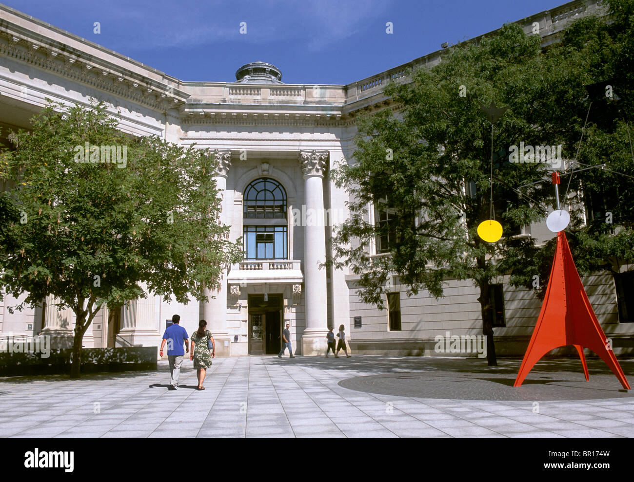 Yale University Alexander Calder Skulptur Galgen und Lutscher 1960. Beinecke Plaza amerikanische Kultur New Haven Connecticut USA Stockfoto